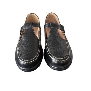 NWT Women's Dr. Comfort LuLu Black Leather Dress Shoes. Non slip. Size 7